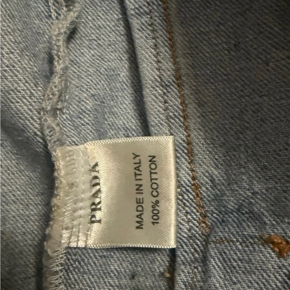 Prada Blue Cropped Denim Jacket - Picture 11 of 13